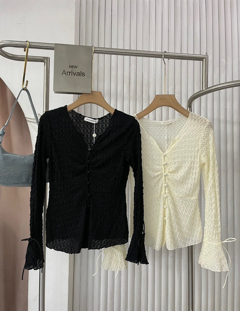 MATINEE Buttons Down Trumpet Sleeves Tops